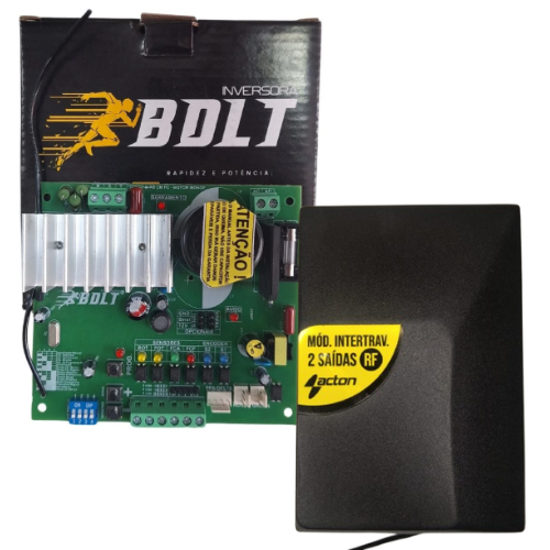 Central Placa para Motor Central Inversora Bolt TRIF + Módulo Intertravamento 2 Saídas RF