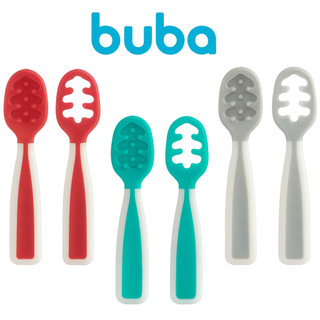 Kit 2 Colheres De Treinamento Para Bebê Buba | 2 Estágios | Introdução Alimentar |  Bebe Papinha