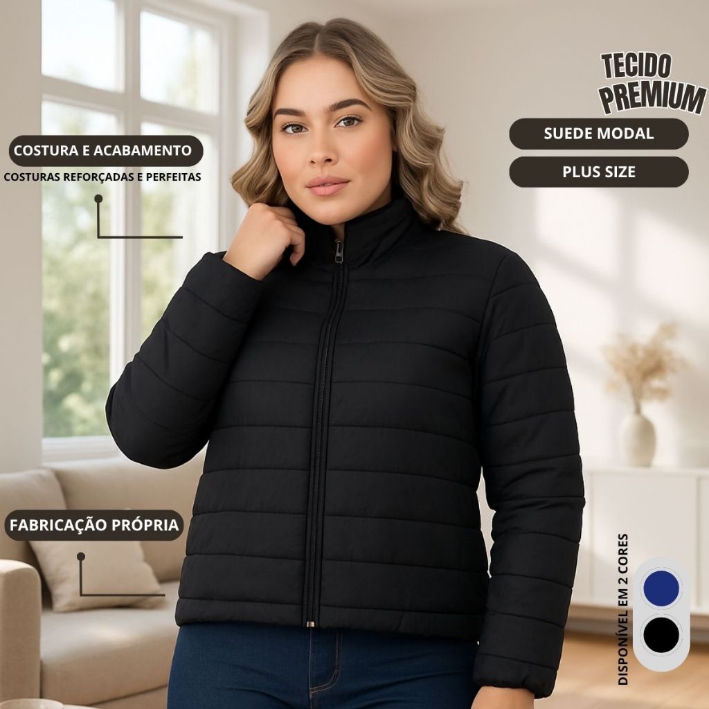 Jaqueta Feminina Puffer Azul Marinho - Comprar com Melhor Preço em Jaquetas, Casacos e Coletes