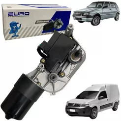Motor Limpador Parabrisa Dianteiro Original Euro Para Fiat Uno Fiorino 1990 A 2010 Com Temporizador