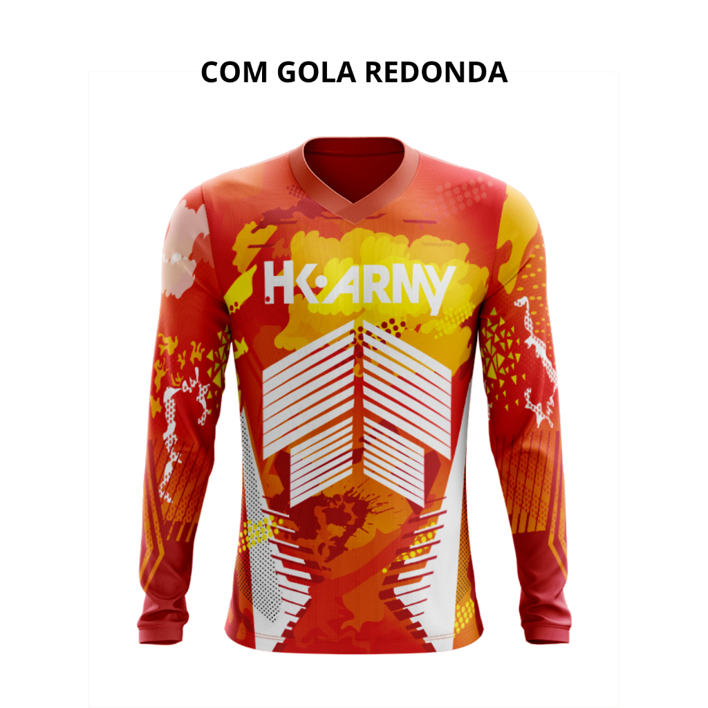 Camisa Manga Longa HK Army 30 Paintball Air Soft - Dry Fit Esportiva Proteção UV