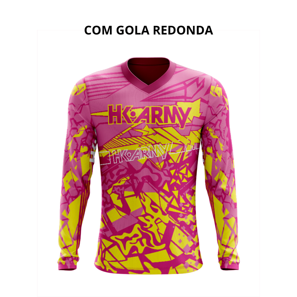 Camisa Manga Longa HK Army 28 Paintball Air Soft - Dry Fit Esportiva Proteção UV