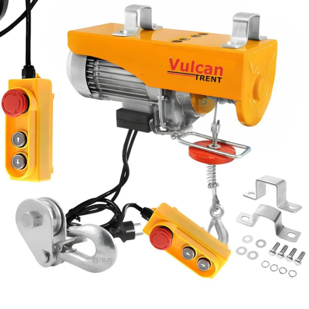 Guincho de Coluna Talha Elétrica 500 a 1000kg 220V Vulcan Profissional 6 / 12m
