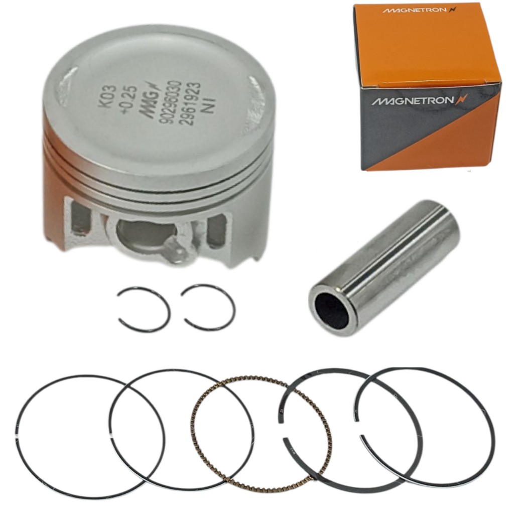 Kit Pistão Anéis 0,25 mm Pop 110i Biz 110i 2016 2017 2018 2019 2020 2021 2022 2023 2024 2025