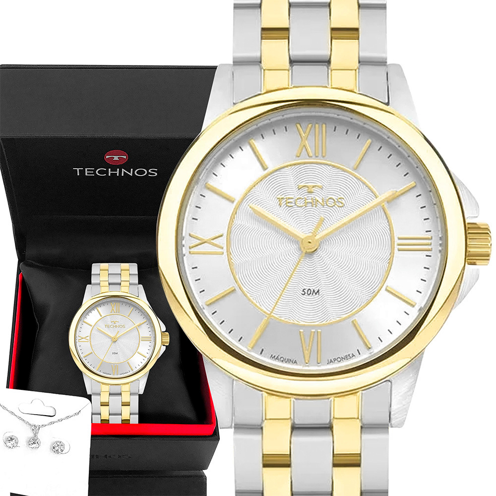 Relógio Feminino Technos Dourado Prova Dágua Top Original em Oferta na Shopee