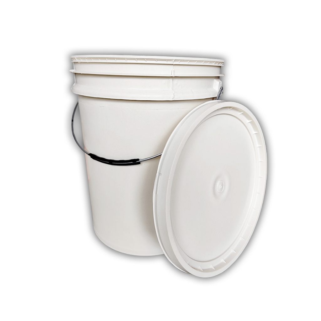 Balde Plástico 20l Branco Com Tampa E Lacre Multiuso