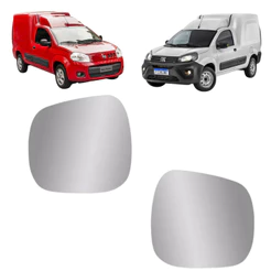 Par Lente Espelho Retrovisor Fiat Fiorino 2014 2015 2016 2017 2018 2019 2020 2021 2022 2023 2024 Convexo