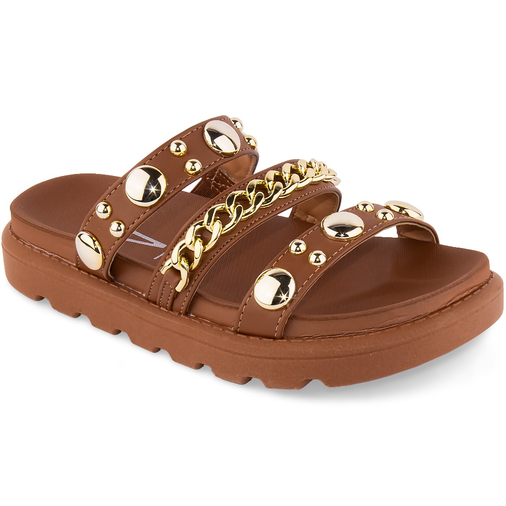 Sandália Vizzano Papete Feminina Tiras Tendência Moda 6510 Mocca em Oferta na Shopee