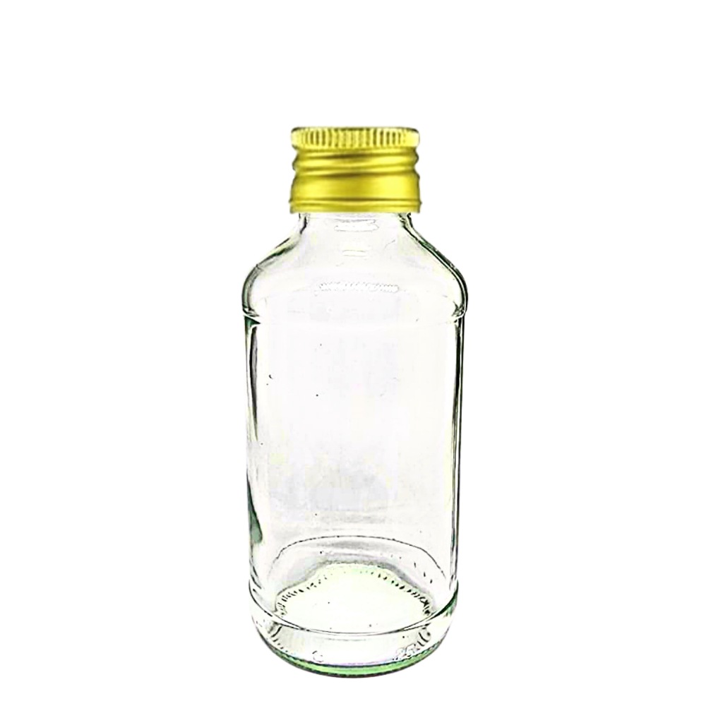 10 Garrafinha vazia de Vidro 100ml Coquinho para Bebidas com tampa Aluminio