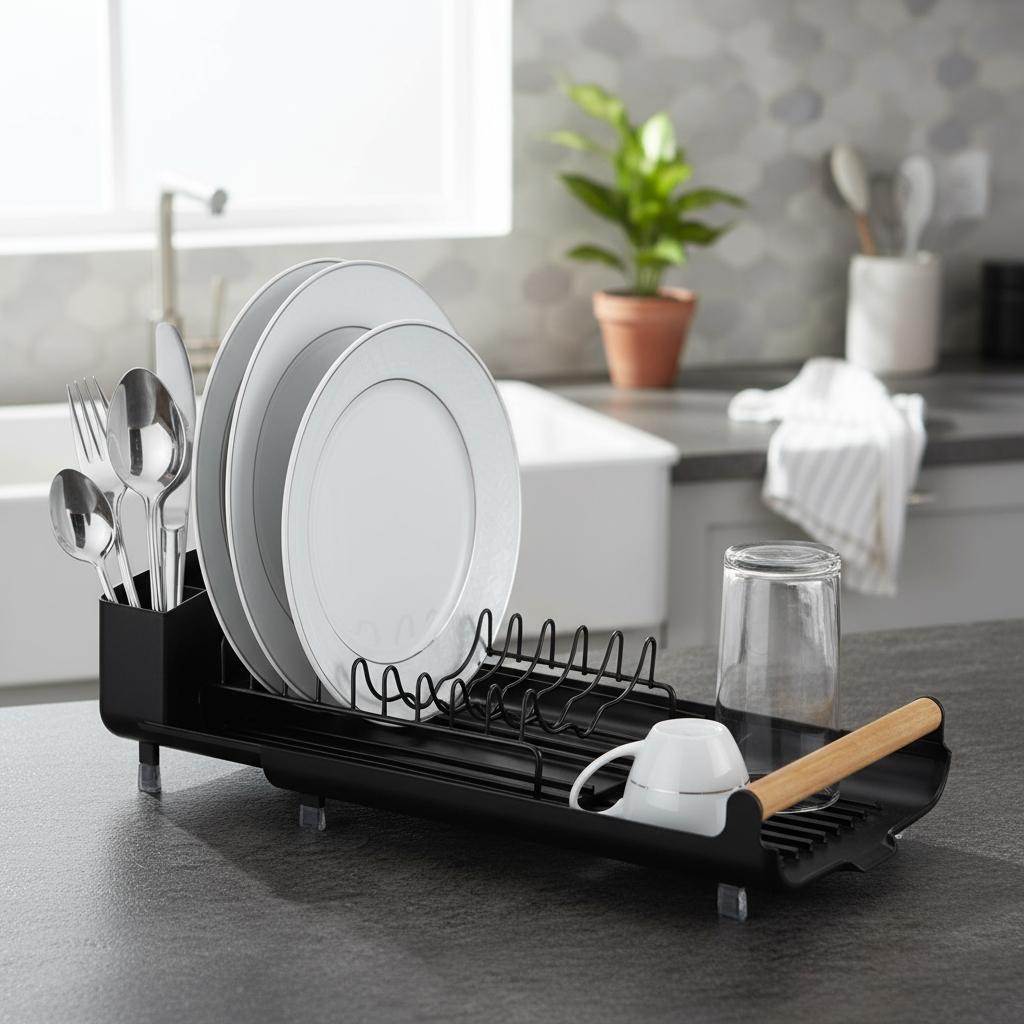 Escorredor De Louças Pratos Copos Talher Compacto Extensivel