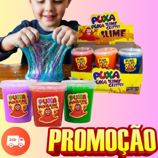 SLIME GLITTER 50 UNIDADES POTE DE 180G - PERFEITO PARA PERSONALIZAR, FESTAS em Oferta na Shopee