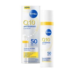 NIVEA Q10 Antissinais Fluido Facial FPS50 40ml – Anti-idade, Hidratação e Proteção Solar Diária