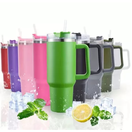 Térmico Copo Stanl Inox Alça Flip com canudo 1200ml em Oferta na Shopee
