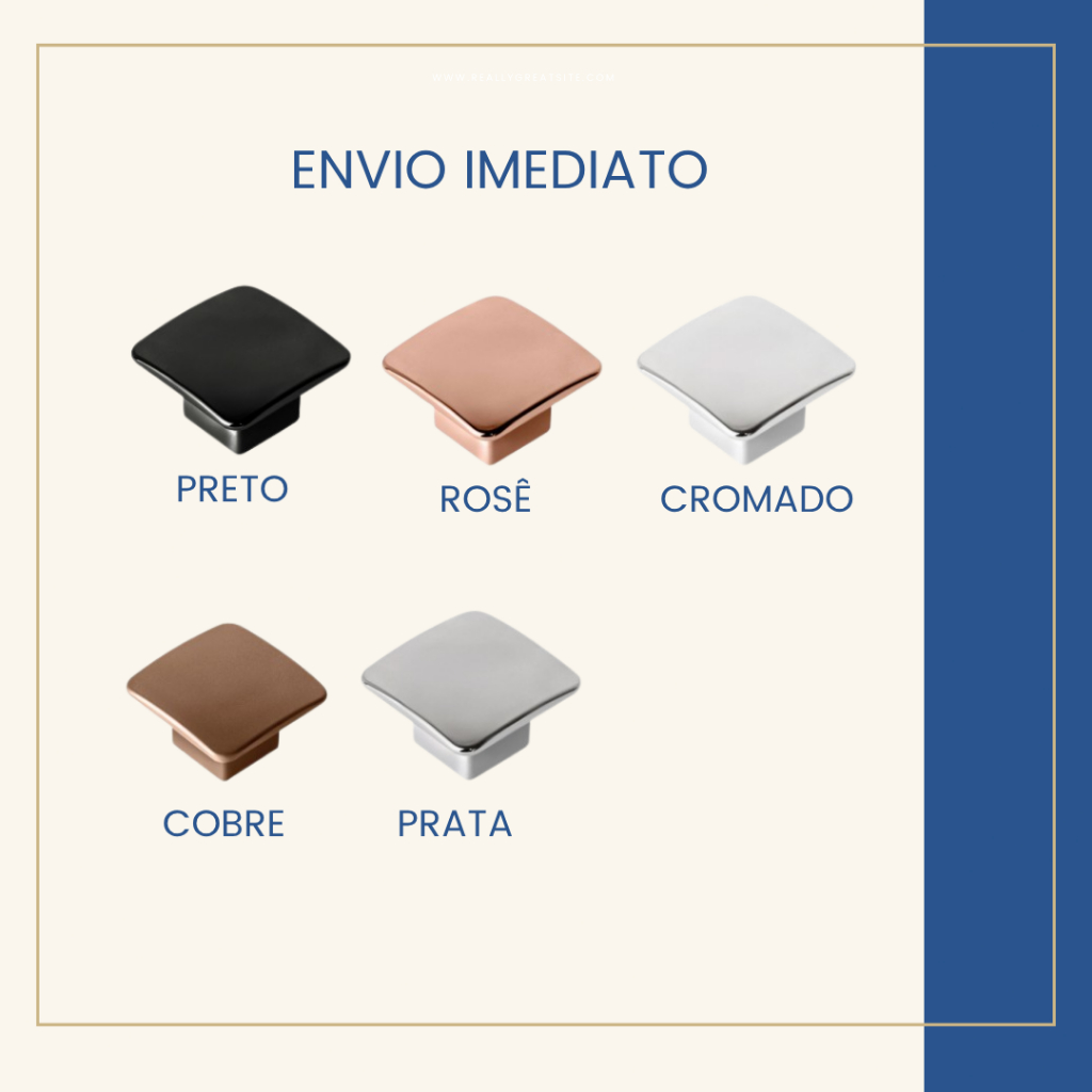 KIT 2 Puxadores STUB PONTUAL quadrado para móveis em Oferta na Shopee