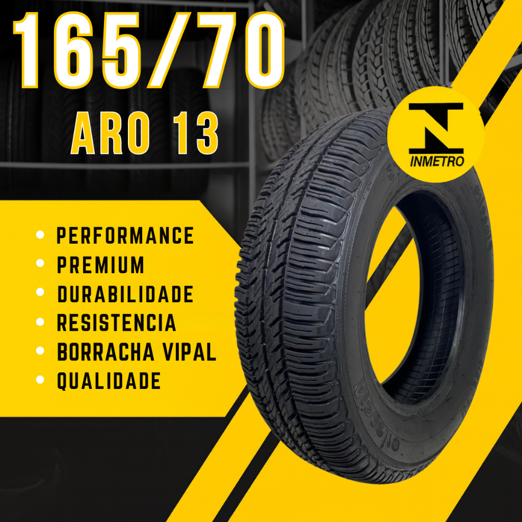Pneu Aro 13 165/70 R13 Premium Touring Fiat Gol Ford Corsa Siena Clio Fiesta Chevrolet Classic