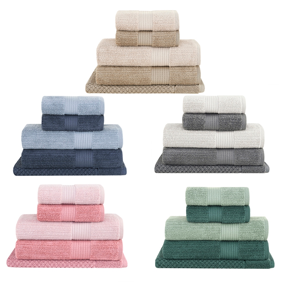 Jogo de Toalhas Buddemeyer Fio Penteado Canelado Banho 5 pçs em Oferta na Shopee