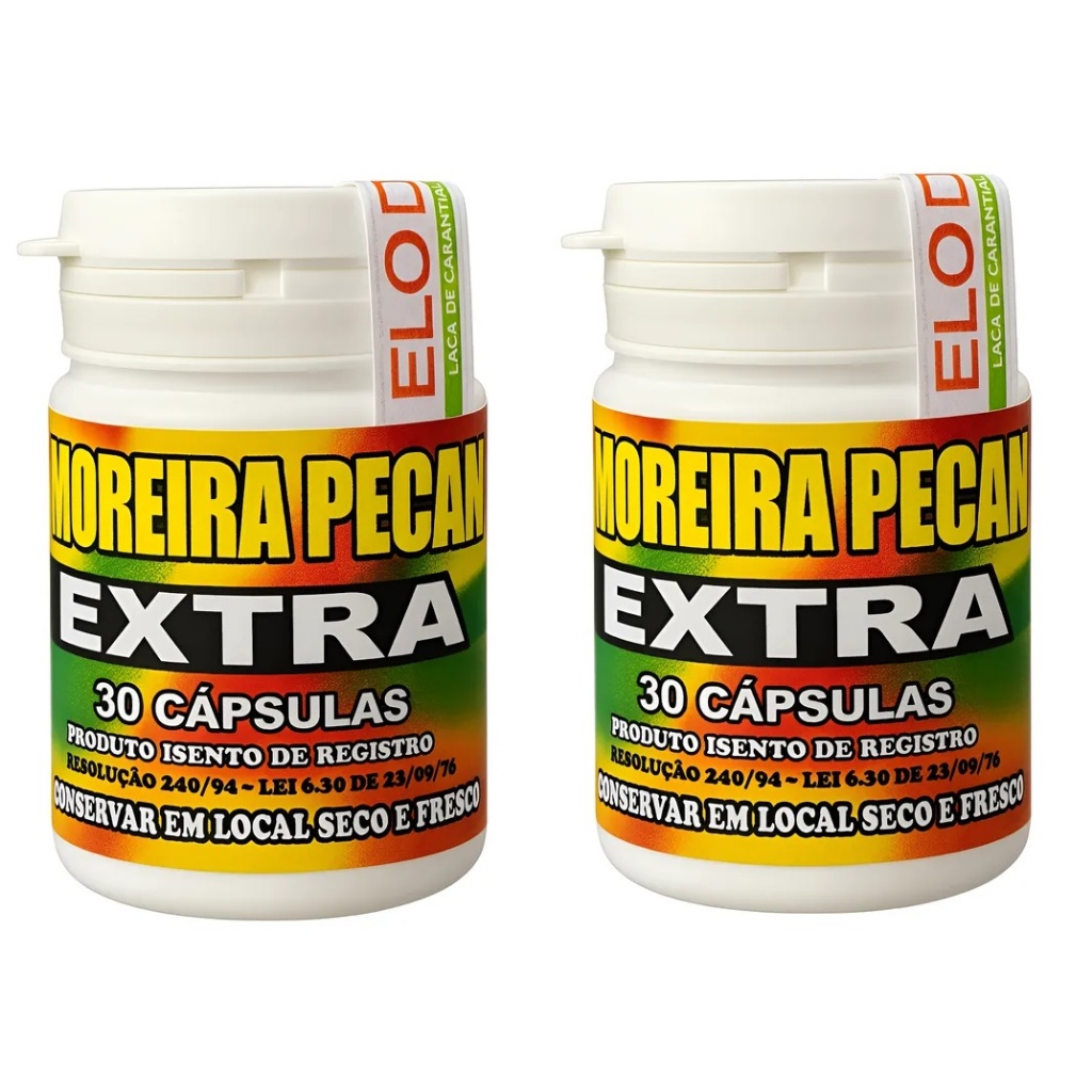 2 Potes Moreira Pecan Extra Original 30 Cápsulas