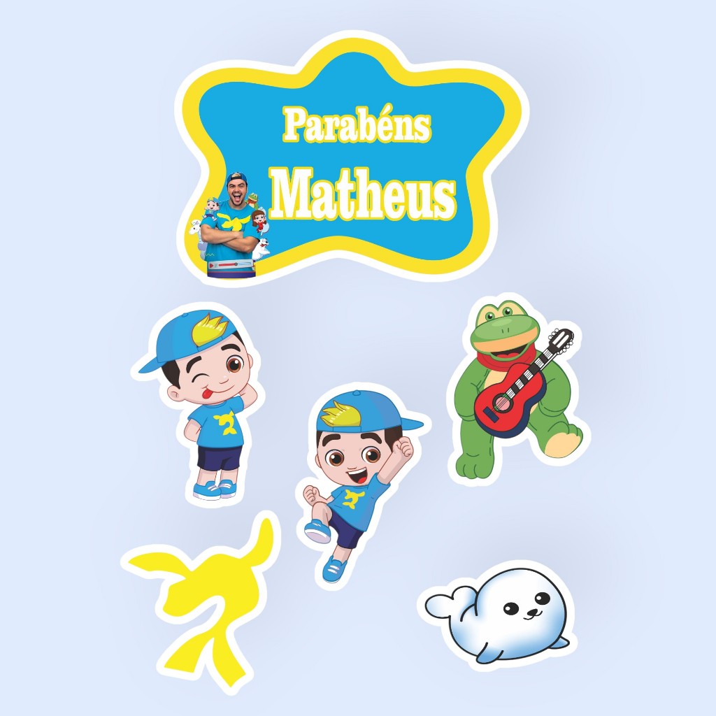 Topo de bolo Lucas Neto / Topper personalizado Luccas Neto / Top de bolo para aniversário