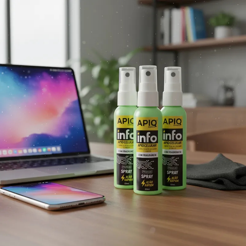 Limpador Para Celular/smartphone - Spray 60ml - Tradicional verde- kit com 3 unidades