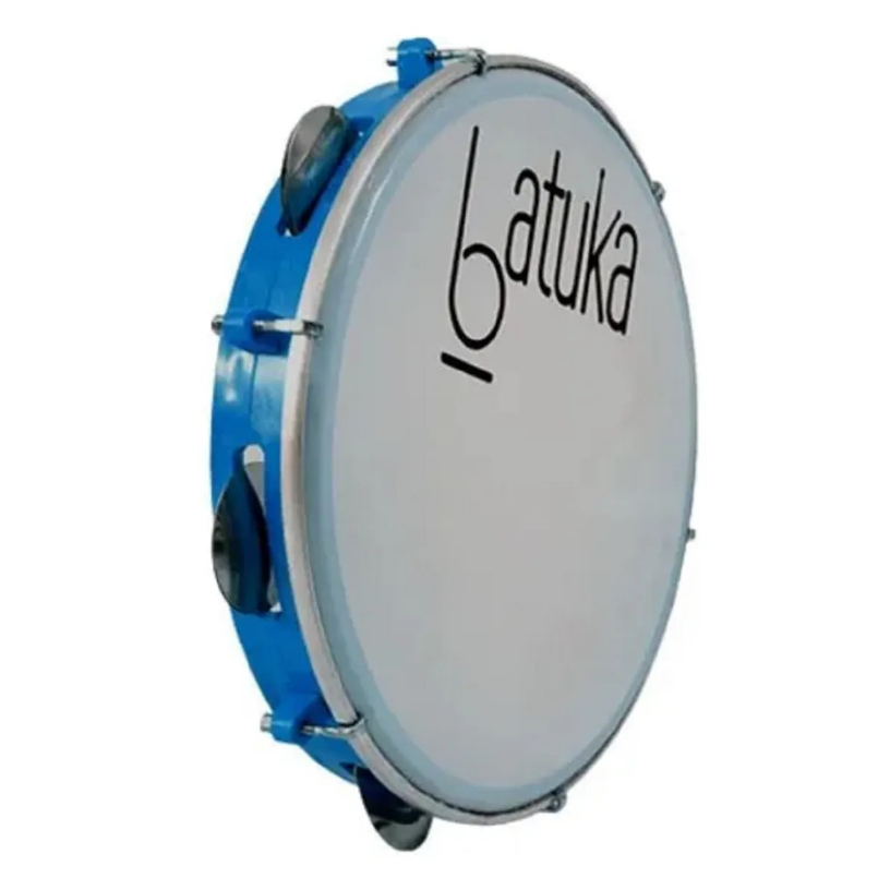 Pandeiro Luen Batuka 10" Aro Abs Pele Leitosa