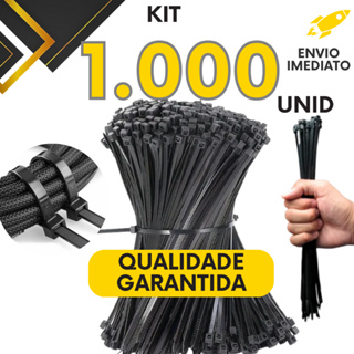 Kit 1000 ou 500 un - Abraçadeiras de Nylon UV Cinta Plástica Fita Hellermann Versátil Multiuso em Oferta na Shopee