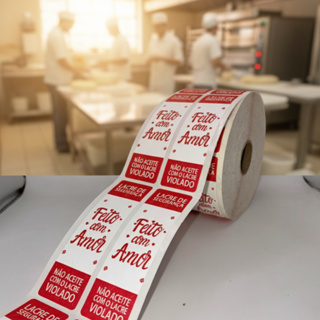 Etiqueta 1000 Lacre Com Frase Segurança Feito com Amor em Oferta na Shopee