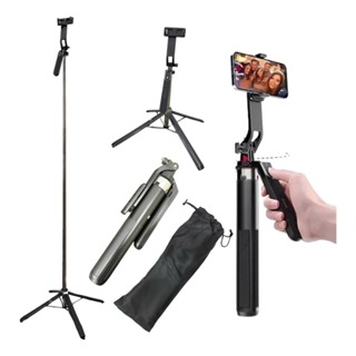 Tripé 1,80m Bastão Para Celular E Camera Com Controle Remoto Tripé compatível Celular GoPro Insta360 em Oferta na Shopee