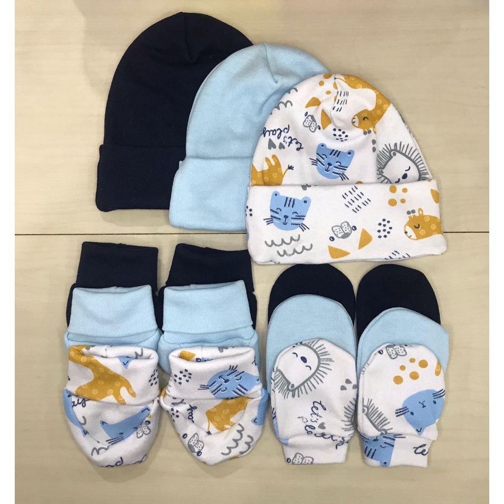 Kit Touca, Luva e Pantufa para Bebê – 3 Peças Suedine 100% Algodão Bebê Enxoval Maternidade em Oferta na Shopee
