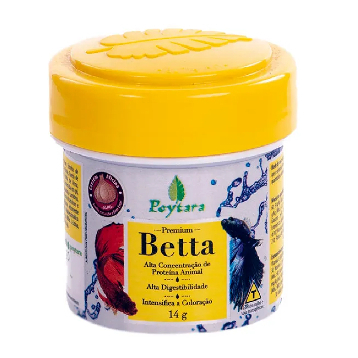 Ração Alimento Granulado Flutuante Premium Pote para Betta Poytara 14g