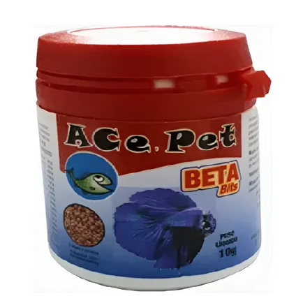 Ração Alimento Para Peixe Betta Ace Pet Beta Bits 10g
