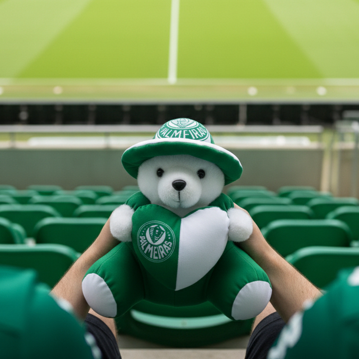 Ursinho de Pelúcia Palmeiras – Mascote do palmeiras, Brinquedo e Enfeite de Quarto