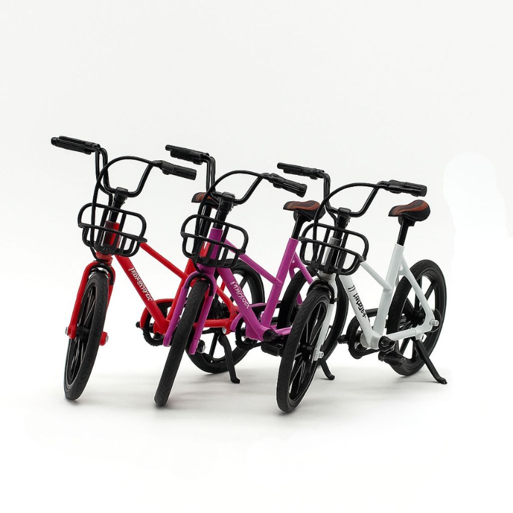 Miniatura de Bicicleta de Ferro Caiçara Praia Colecionável Rosa Vermelho Mini Bike Enfeite Mesa em Oferta na Shopee