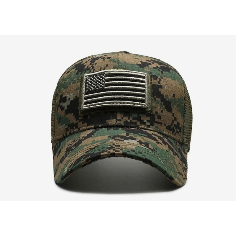 Boné Militar Bandeira Estados Unidos Tático Eua Operacional Camuflado Produto no Brasil Envio Imediato.