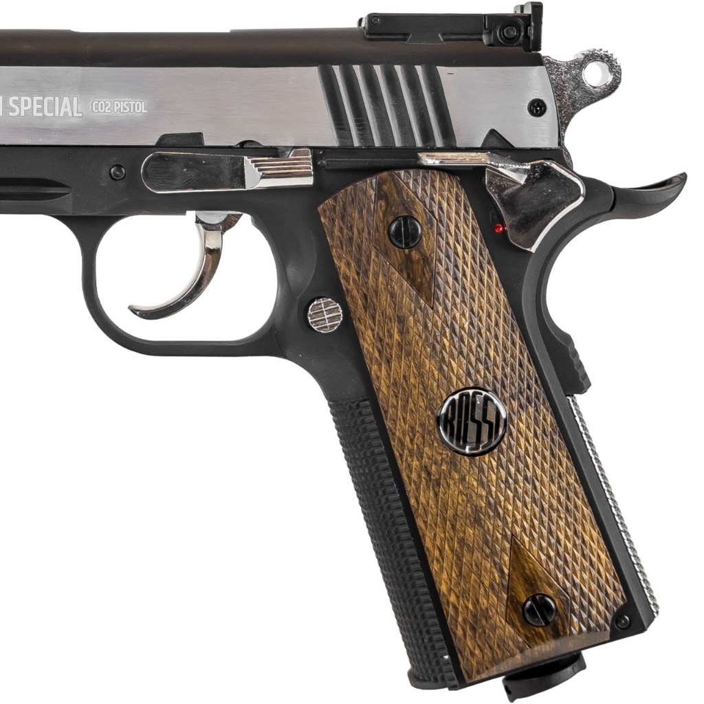 Detalhes do Pistola Rossi de Airsoft Wingun 1911 Special Metal CO2 6mm