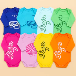 Body Para Bebê Proteção UV50+ Manga Longa Moda Praia