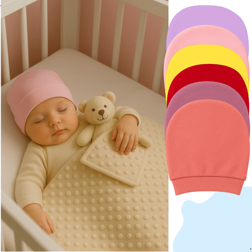 Kit 6 Toucas Bebê Recém Nascido Maternidade Coloridas Lisas Estampadas 100% Algodão Antialérgico Gorro Enxoval RN em Oferta na Shopee