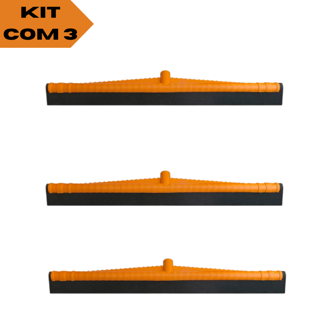 Kit 3 Rodo De Plástico Puxa E Seca 60cm Reforçado Borracha EVA Para Quintal Garagem Casa OFERTA