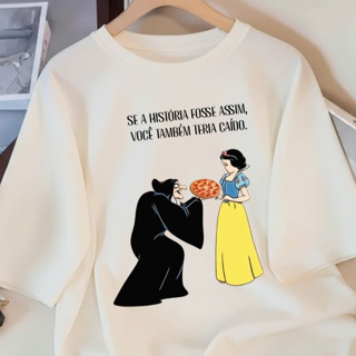 Camiseta Camisa Tshirt 100% Algodão Gym Treino Academia Musculação Fitness Oversized BRANCA DE NEVE em Oferta na Shopee