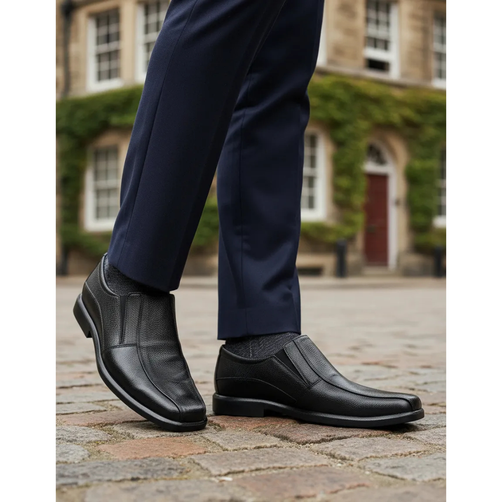 Sapato Social Masculino Couro Bovino Confortável Bom P/ Eventos Em Geral Derby Bico Quadrado em Oferta na Shopee