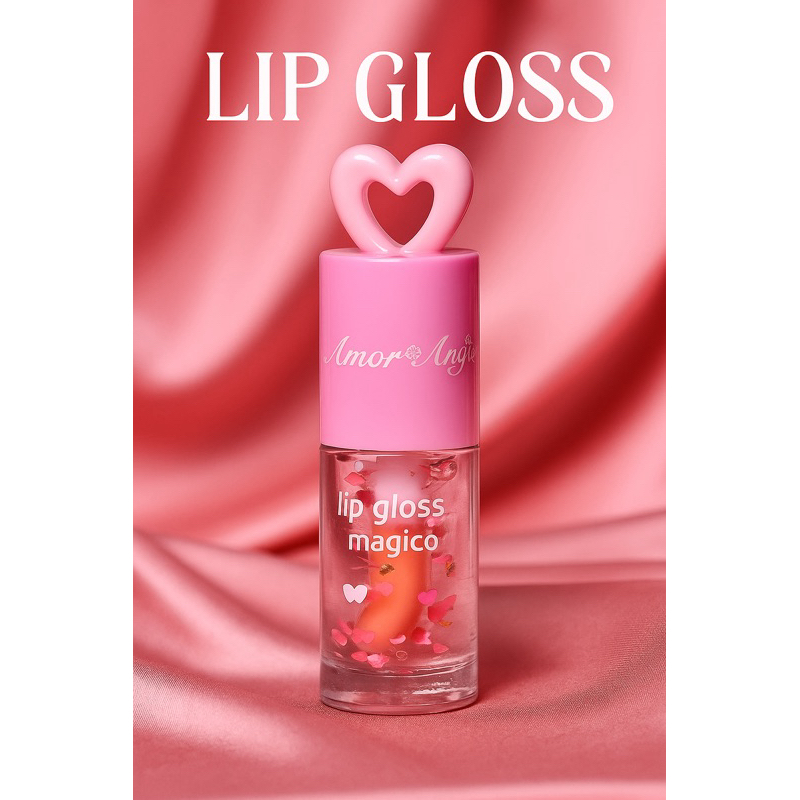 Lip Gloss Efeito Mágico Com Coracoes - Amor Anjo - Cores Sortidas Envio Aleatório