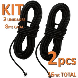 2x Elasticos 8mt/pc Roliços Reposição para Reparo de Varetas Barraca De Acampar 16m total