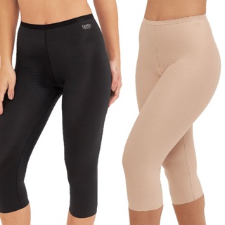 Kit 2 Calças Corsário Capri Feminino Segunda Pele Cintura Alta Invisível Não Marca Delrio Mulher em Oferta na Shopee