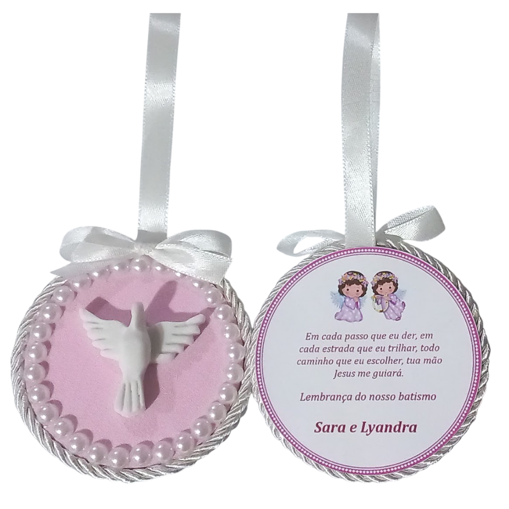 kit 6 Lindas mandalas com pomba do Divino Espírito Santo, ideais para lembrancinhas de batizado
