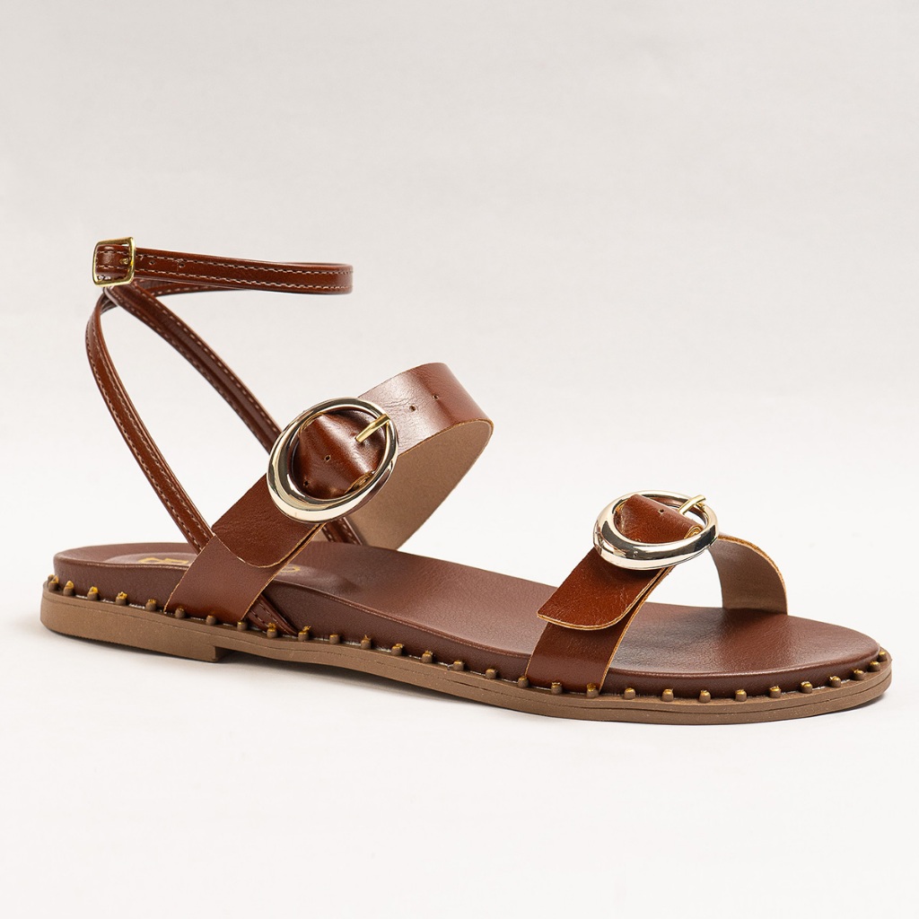 Sandália Feminina Flatform Rasteira Fivela Ajustável Moda Verão Confortável