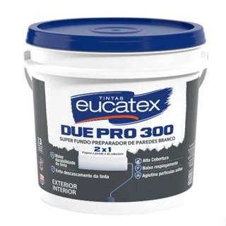 Fundo Preparador de Paredes Eucatex Due Pro 300 Branco Fosco 3.6L Alta Aderência e Resistência em Oferta na Shopee