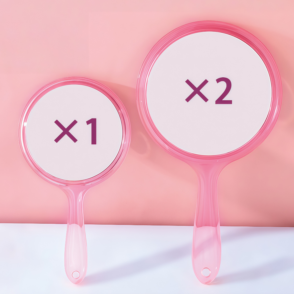 Espelho de Mão Dois Lados e Um lado com lente de aumento em Oferta na Shopee