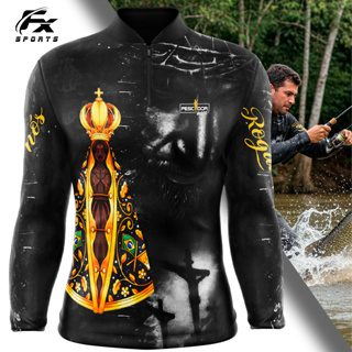 Camisa Camiseta Pesca Padroeira Nossa Senhora Ref 02 - Uv50 em Oferta na Shopee