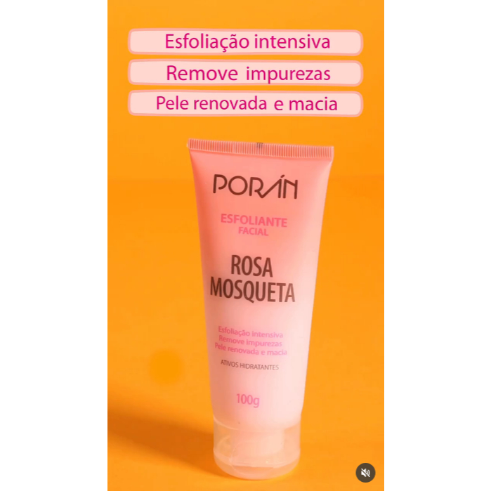 Sabonete Facial Hidratante Rosa Mosqueta Vegano Poran PR55