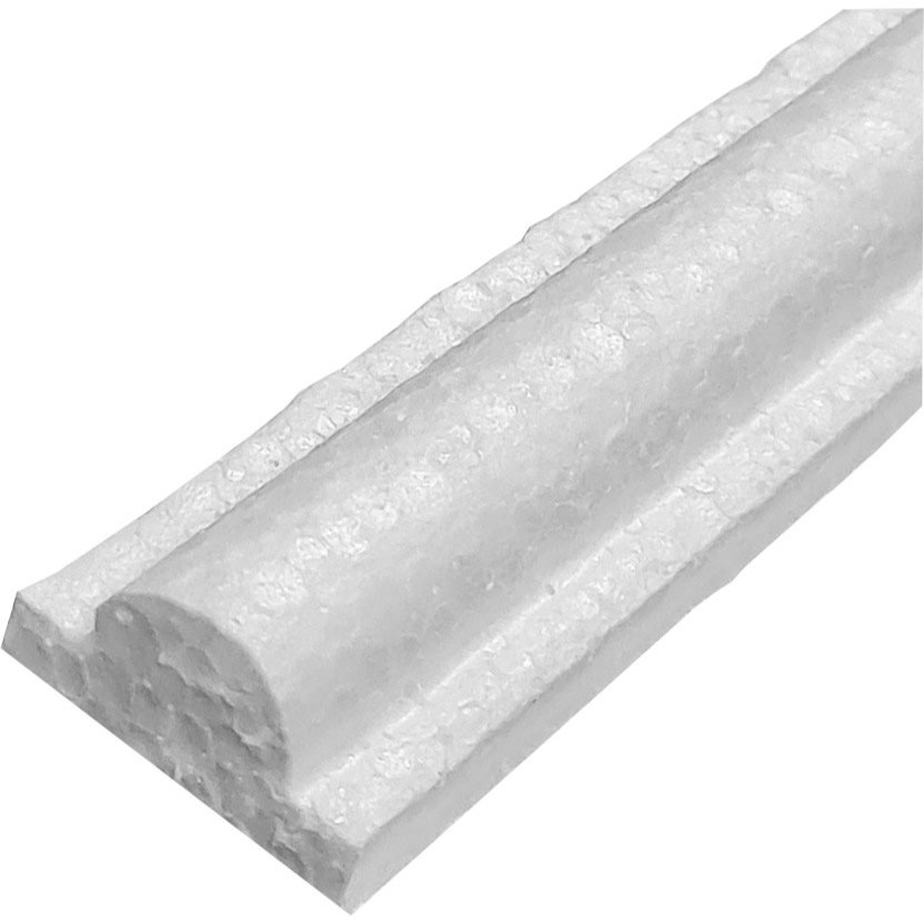 Moldura de Parede Boiserie Isopor Kit 10 20 30 40 50 metro mts 4,5x100cm Roda Meio Isopor Acabamento Parede Decoração CC