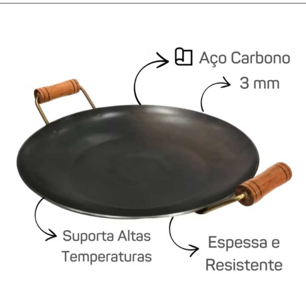 Disco Chapa de Arado Bifeira Aço Rústico Reforçado com Alças GRANDE, DISCO DE ARADO
